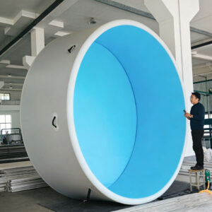 3mx1.2m Rigid Inflatable Above Ground Swimming Pool Durable DWF Drop Stitch Material Round Plunge Pool for Garden & Club