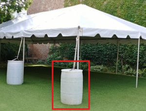 Water Barrels (single) - Turf, Concrete, Asphalt, Pavers, etc.